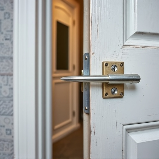 apartment entry secured with bolt lock