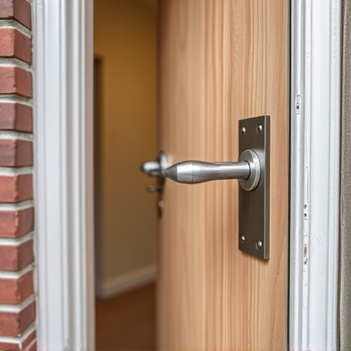 apartment entry secured with bolt lock