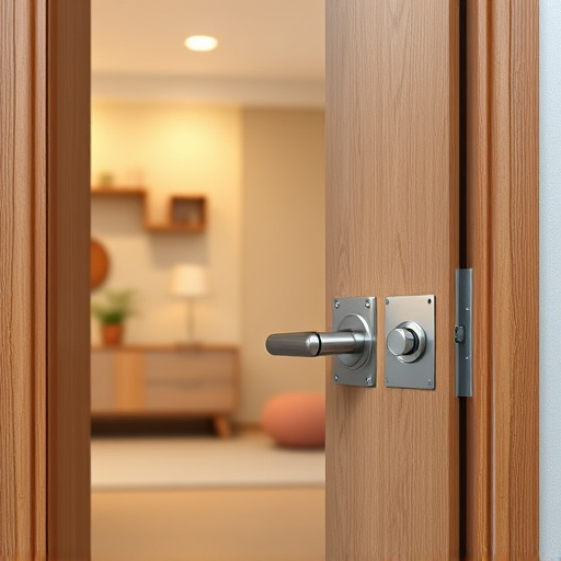 apartment entry secured with bolt lock