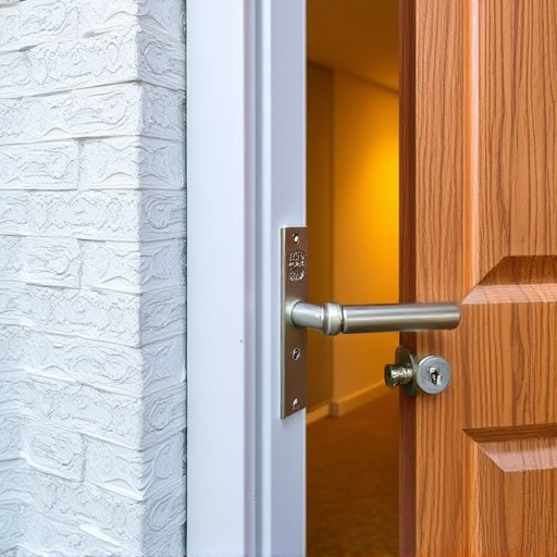 apartment entry secured with bolt lock