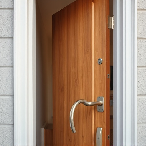 apartment entry secured with bolt lock