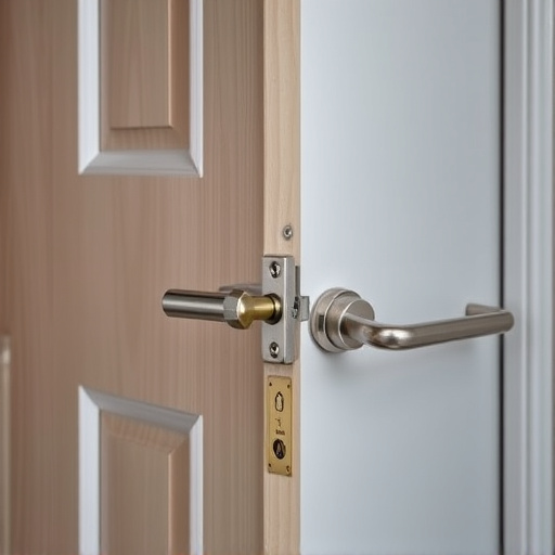apartment entry secured with bolt lock