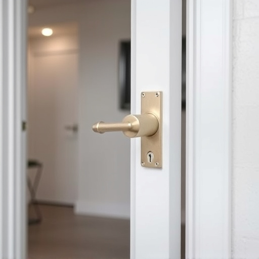 apartment entry secured with bolt lock