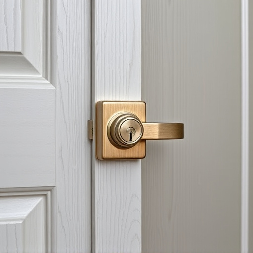 apartment entry secured with bolt lock