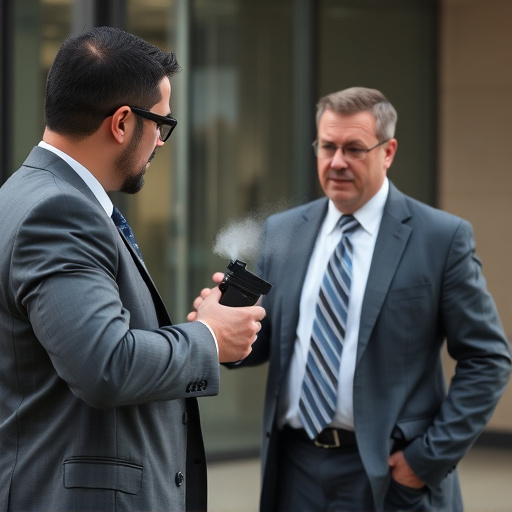 attorney advising client on pepper spray laws
