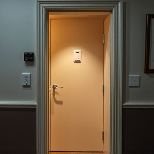 discreet door alarm placed in hostel doorframe