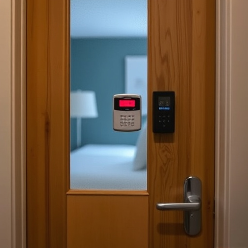 discreet door alarm placed in hostel doorframe