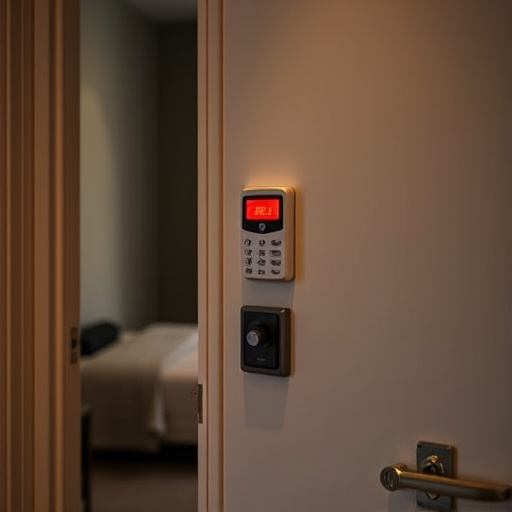 discreet door alarm placed in hostel doorframe