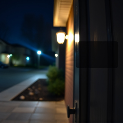 doorbell camera recording visitor at night