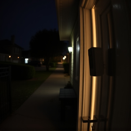 doorbell camera recording visitor at night