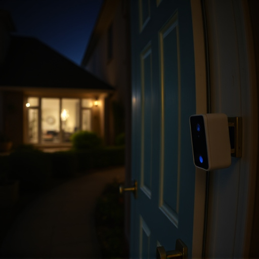 doorbell camera recording visitor at night