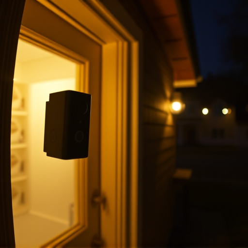 doorbell camera recording visitor at night