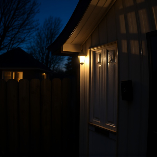 doorbell camera recording visitor at night