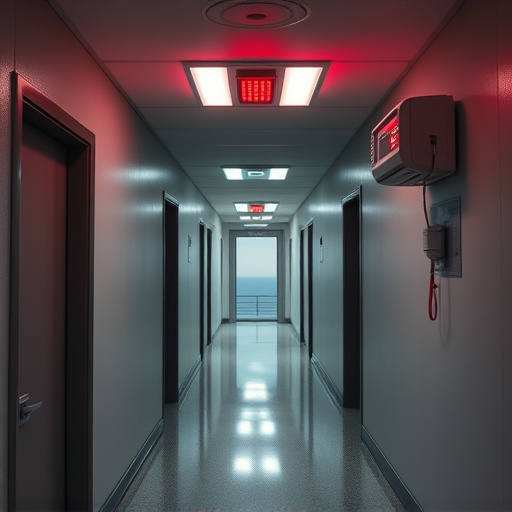 emergency alert system inside hallway