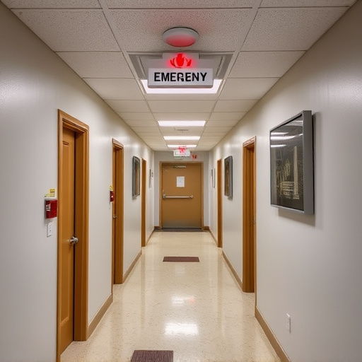 emergency alert system inside hallway