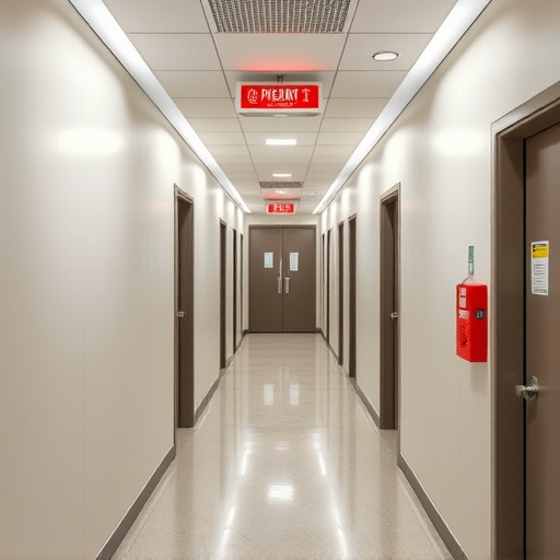 emergency alert system inside hallway
