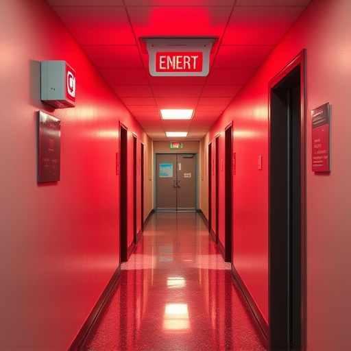 emergency alert system inside hallway