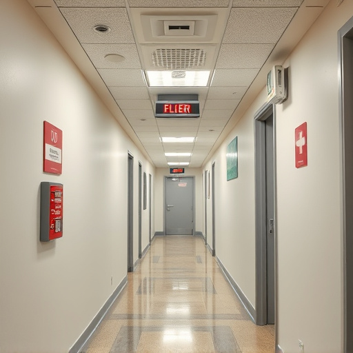 emergency alert system inside hallway