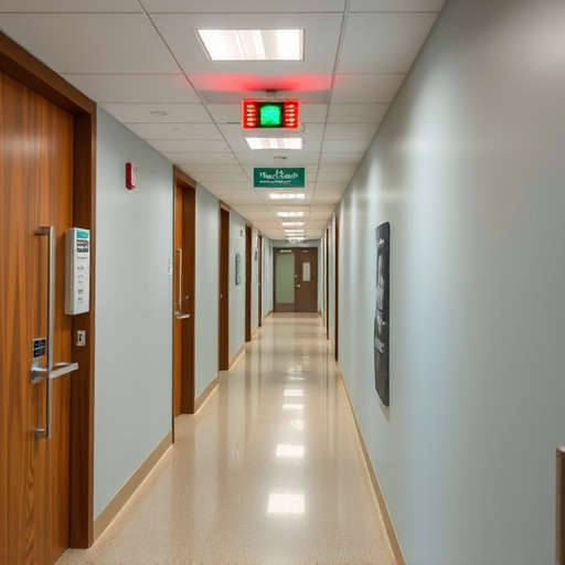 emergency alert system inside hallway