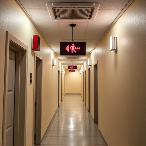 emergency alert system inside hallway