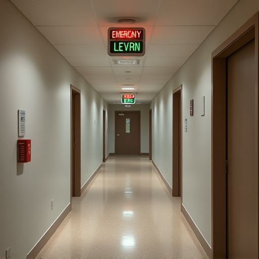 emergency alert system inside hallway