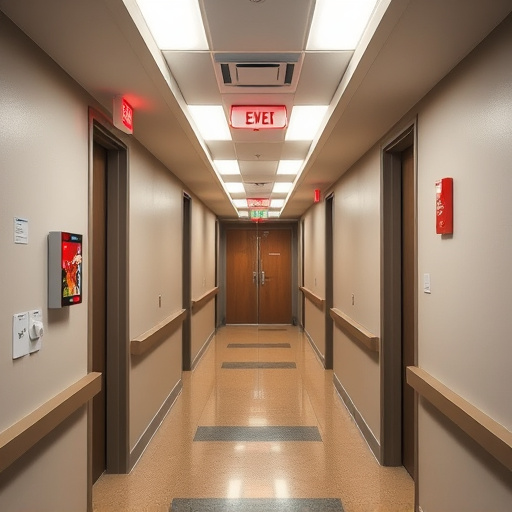 emergency alert system inside hallway