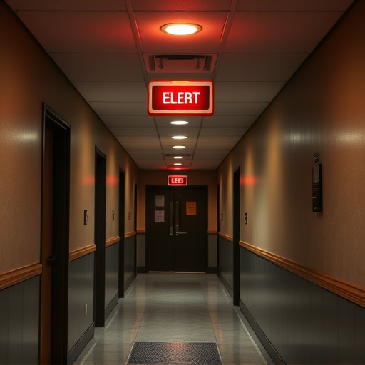 emergency alert system inside hallway