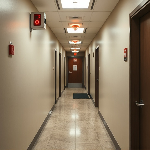emergency alert system inside hallway