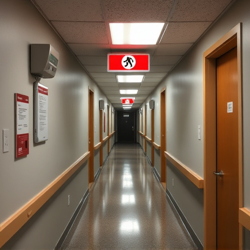emergency alert system inside hallway