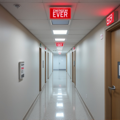 emergency alert system inside hallway