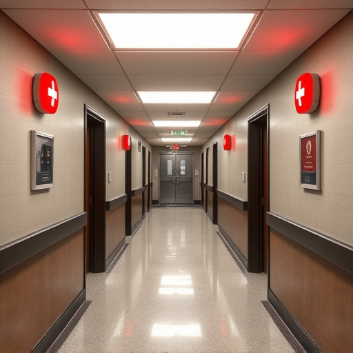 emergency alert system inside hallway
