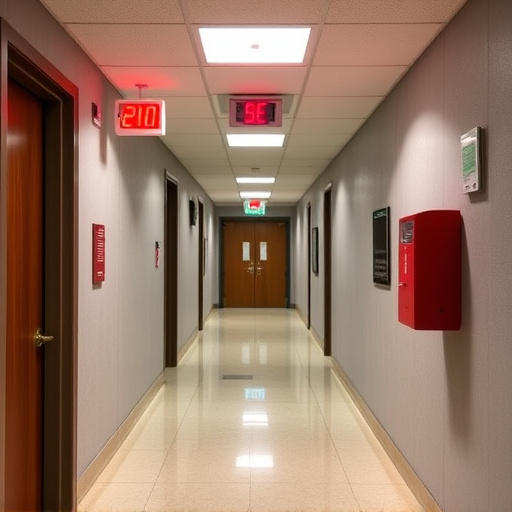 emergency alert system inside hallway
