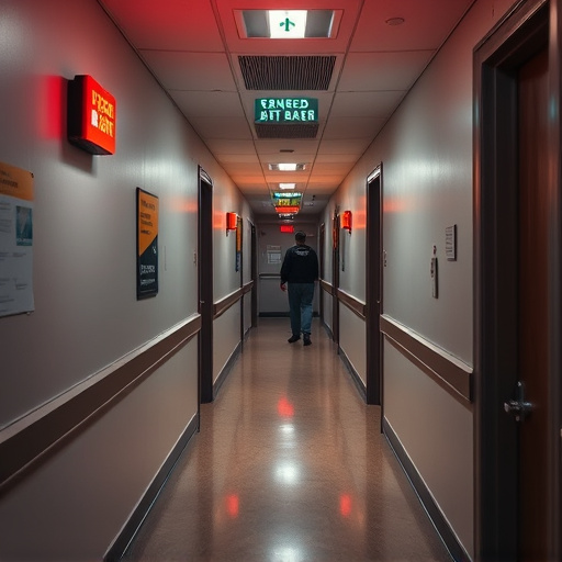emergency alert system inside hallway
