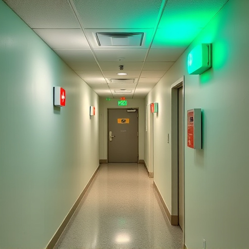 emergency alert system inside hallway