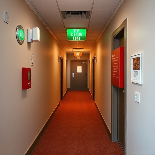 emergency alert system inside hallway