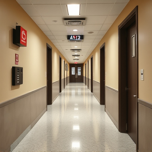 emergency alert system inside hallway
