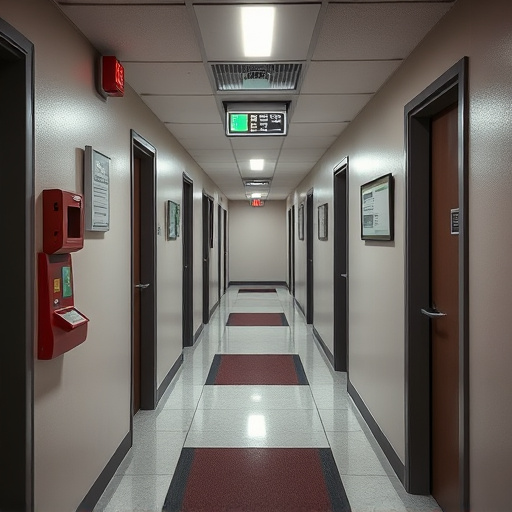 emergency alert system inside hallway