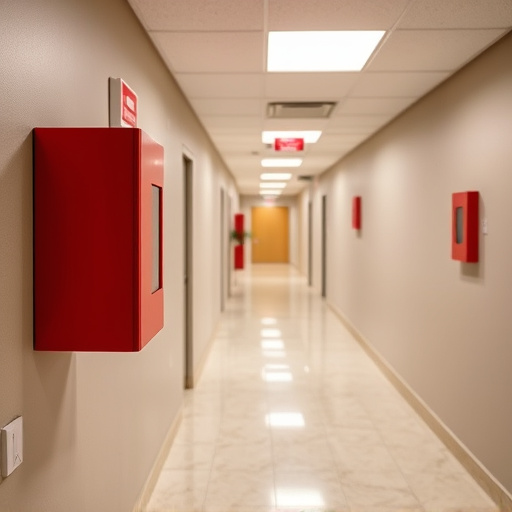 emergency alert system inside hallway