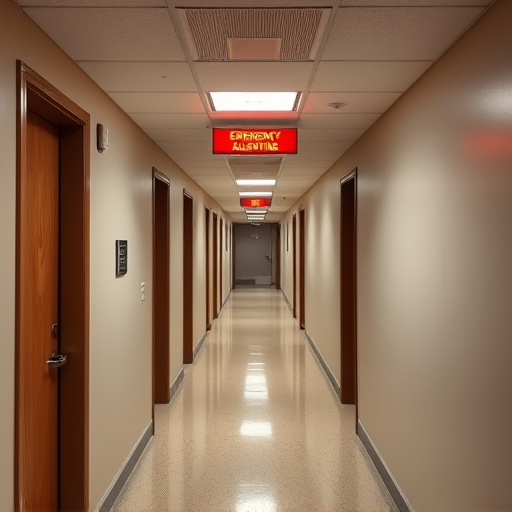 emergency alert system inside hallway