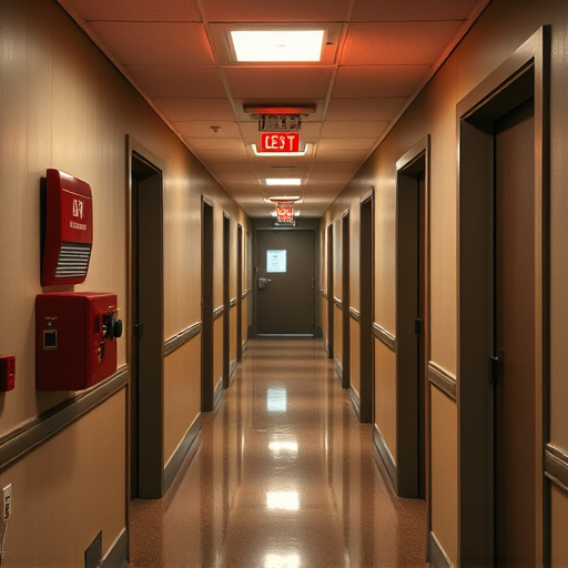 emergency alert system inside hallway
