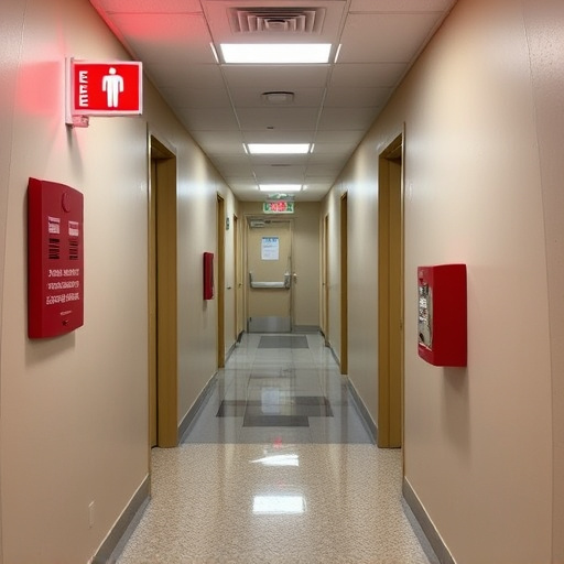 emergency alert system inside hallway
