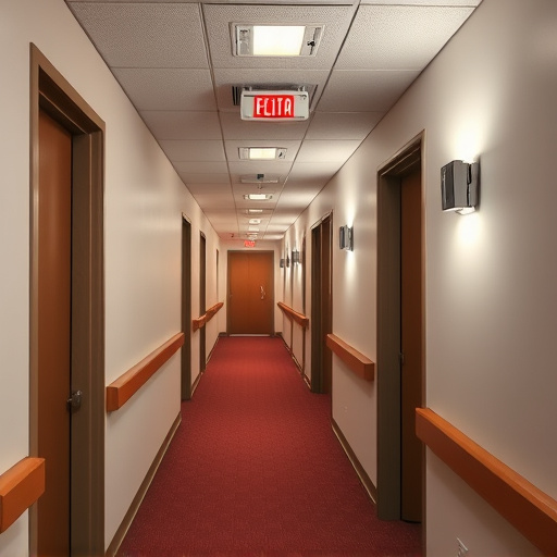 emergency alert system inside hallway