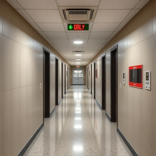 emergency alert system inside hallway