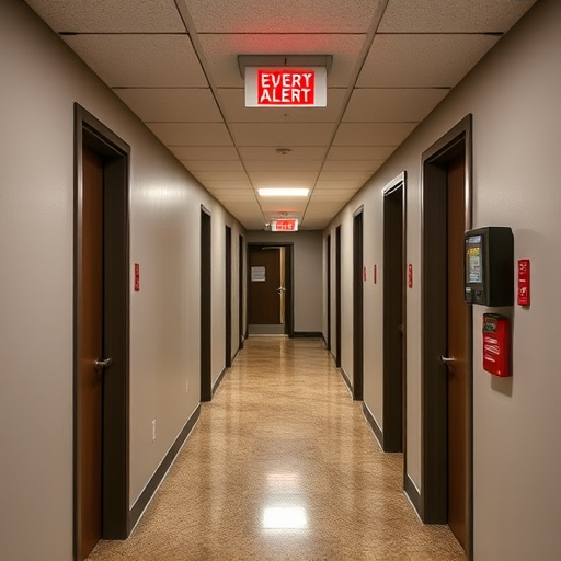 emergency alert system inside hallway