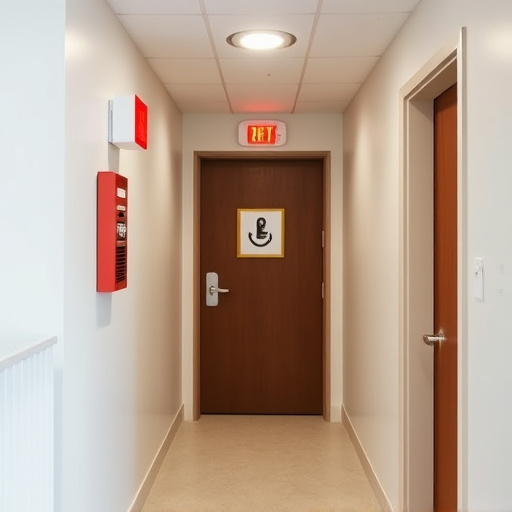 emergency alert system inside hallway