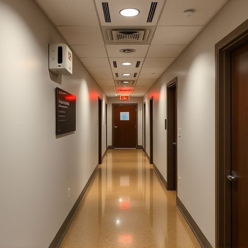 emergency alert system inside hallway