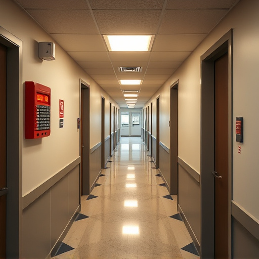 emergency alert system inside hallway