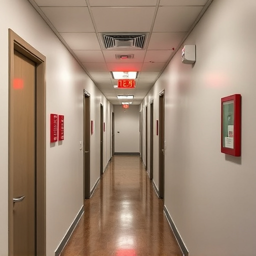 emergency alert system inside hallway