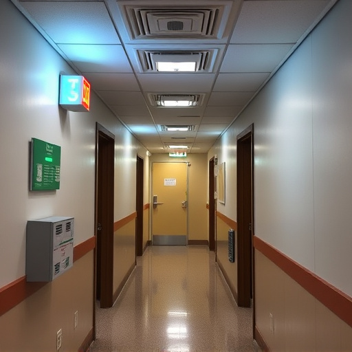 emergency alert system inside hallway
