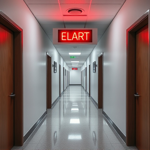 emergency alert system inside hallway